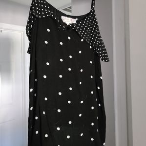 Black polka-dot cami